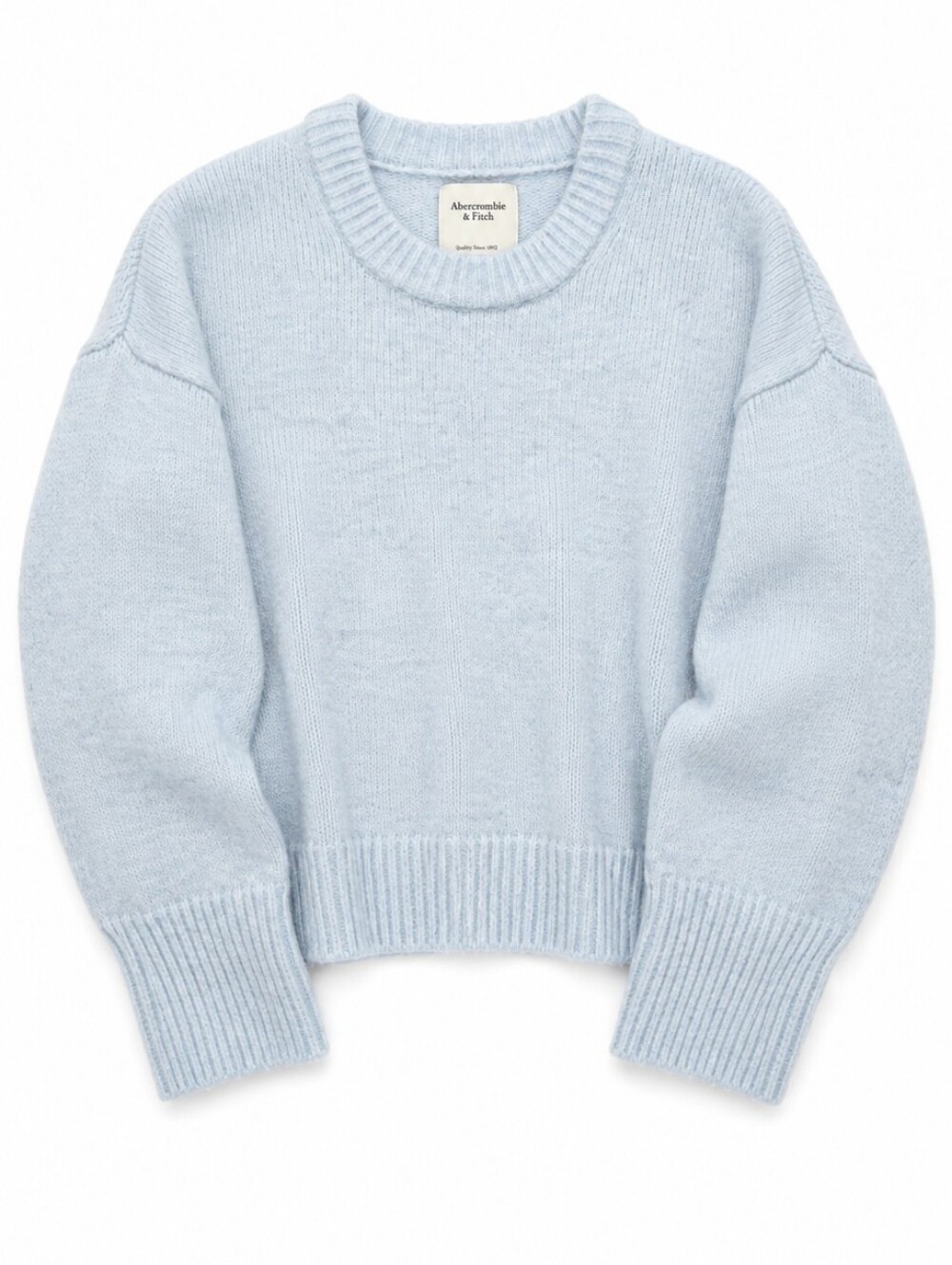 Abercrombie & Fitch Women's Light Blue Cozy Crewneck Sweater